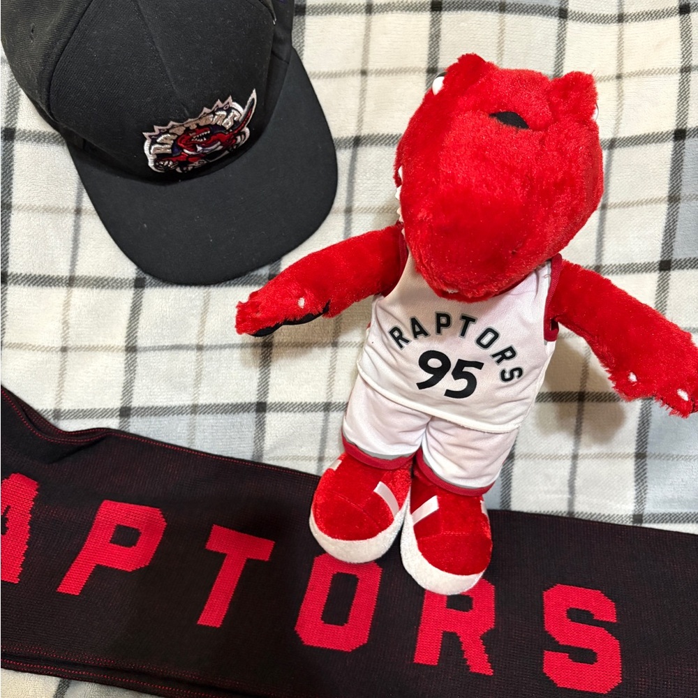 Toronto Raptors Fan Package -Plush Toy, Hat, Scarf